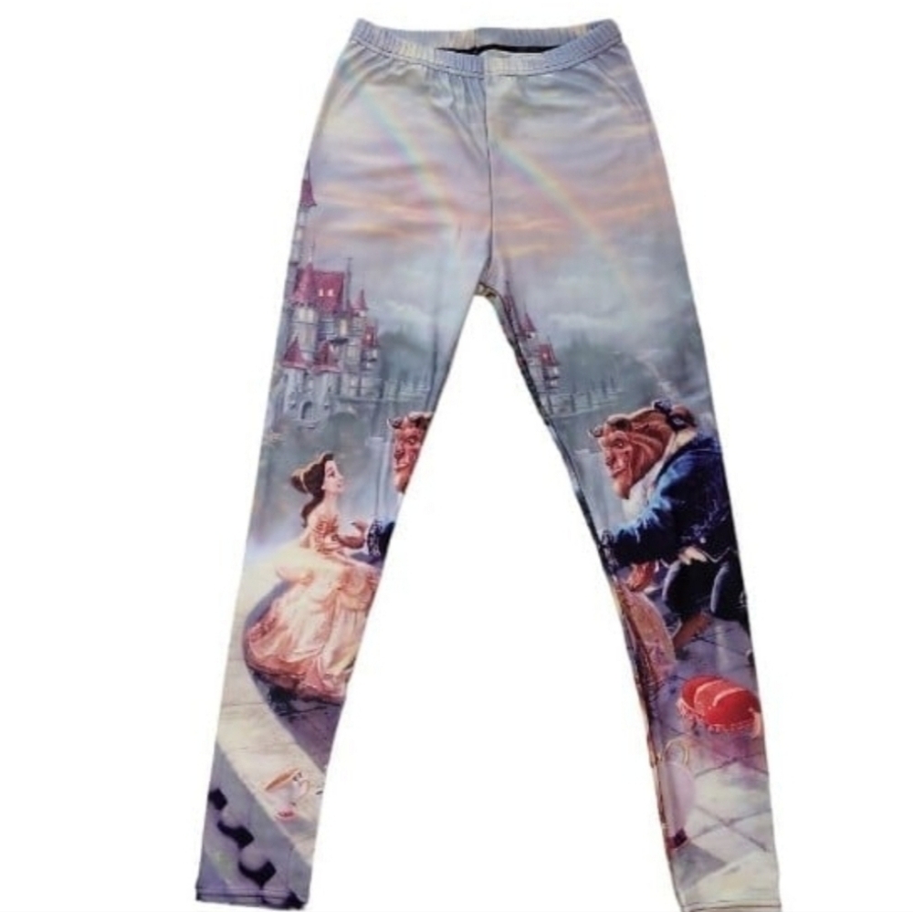 Leggings Disney Beauty and the Beast Belle Prince Graphic Leggings One Size